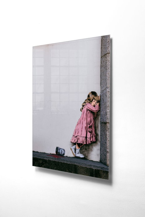 Wallity Cuadro Decorativo de Cristal Templado Banksy 70 x 100 cm